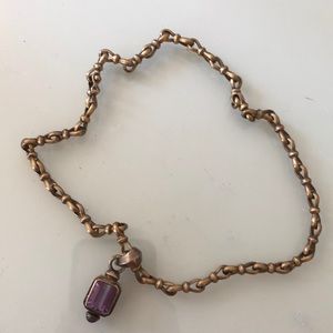 amethyst vintage necklace & matching earrings